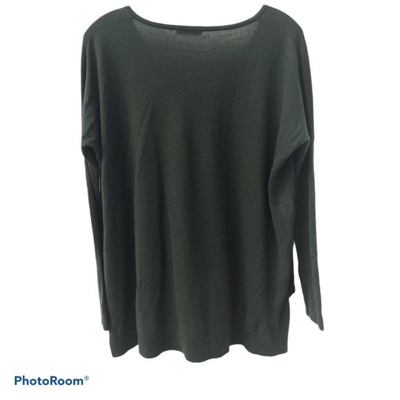 Helmut Lang V-Neck Sweater in Green 6 8 - Picture 7 of 9